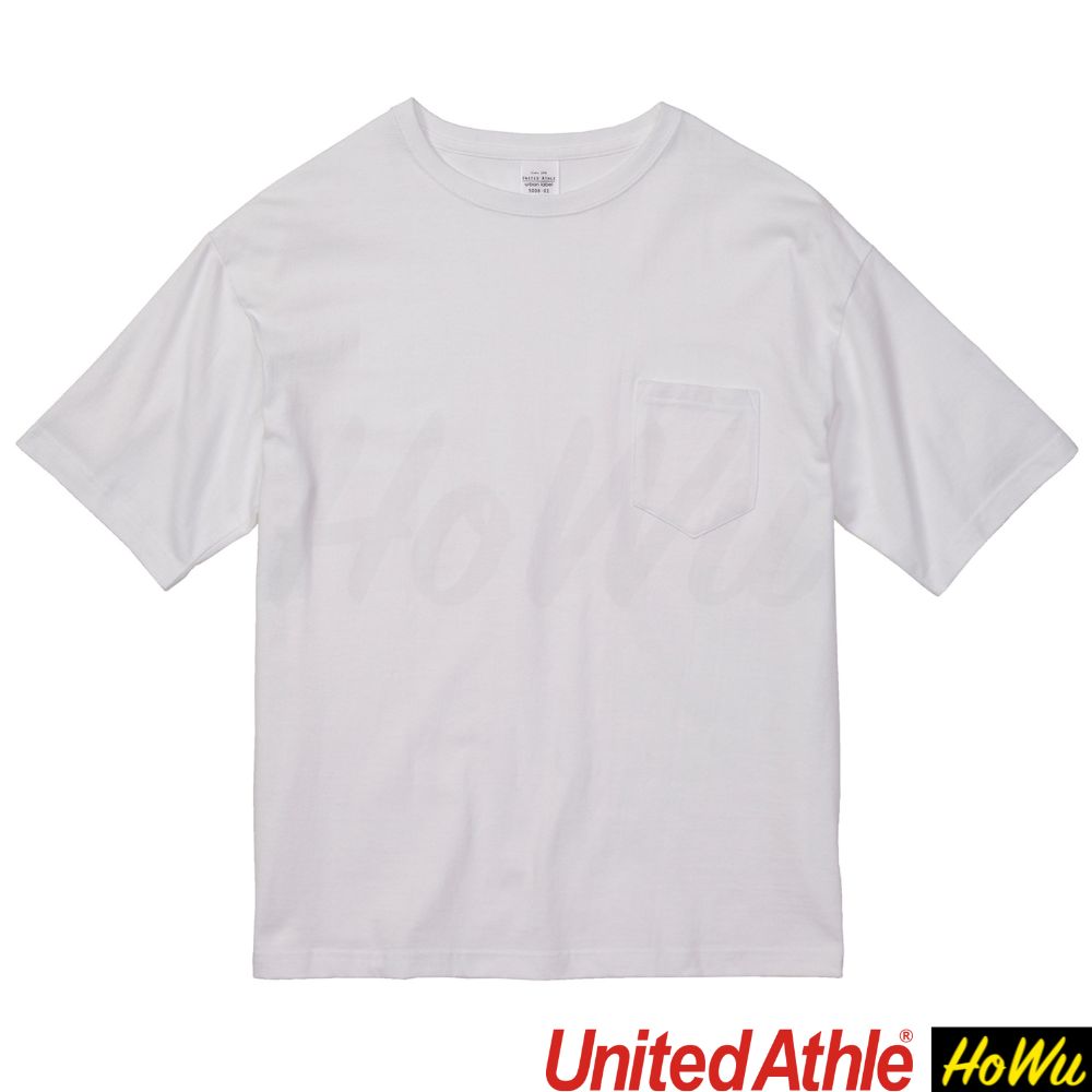【United Athle】Japanese Premium Soft Cotton Wide-Shoulder Drop-Shoulder T-Shirt 5.6oz. (with pockets) (5008-01) | Howu Goodies Mall (UA Wide-Shoulder Drop-Shoulder Pocket Short T-Shirt), , large