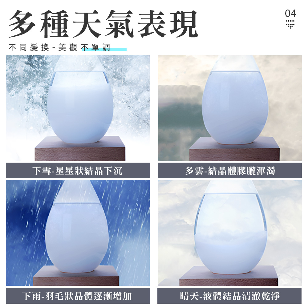 【上手家居】晴雨預報瓶 木質藍色(生日禮物/實用小物/風暴瓶/天氣瓶/創意小物/天氣預報瓶/交換禮物/辦公室療癒小物), , large