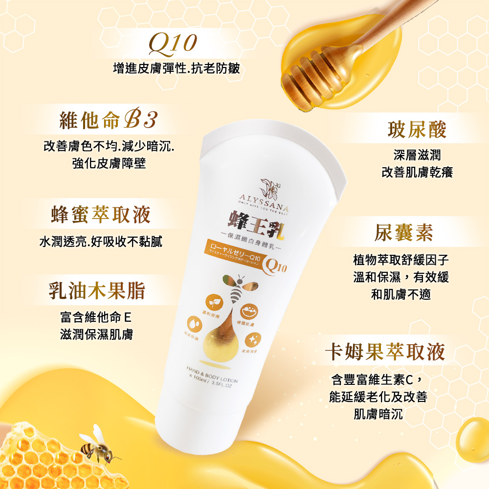 ALYSSANA Royal Jelly Q10 Moisturizing Body Milk, , large