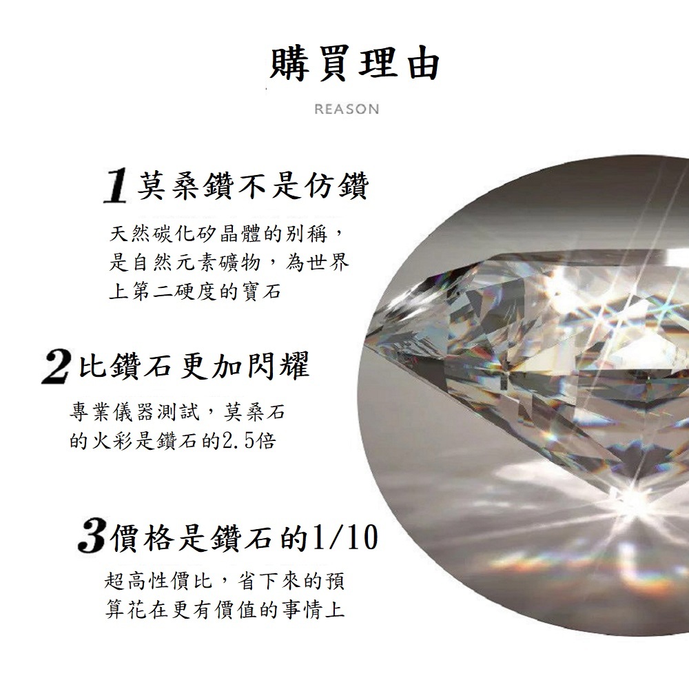 【A&R】莫桑鑽奢華鎖骨項鍊款1克拉附精美禮盒, , large