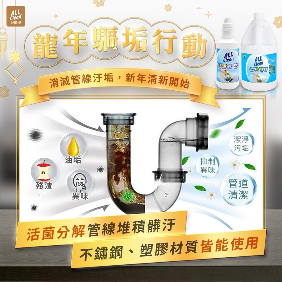 【多益得】ALL Clean管路堵塞疏通劑500g/, , large