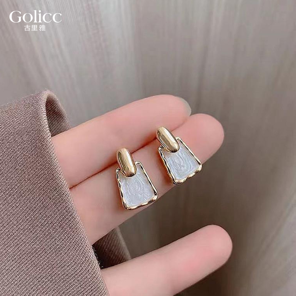 【Gulicc 】古莉可 耳環 韓國白色山茶花耳環, , large