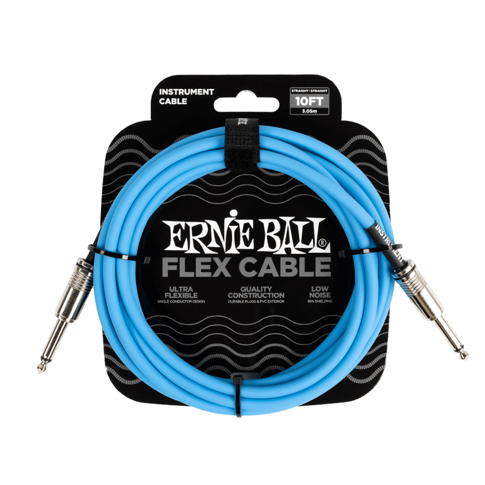 Ernie Ball Cable Flex SS 10ft 樂器導線 P06412 Blue【敦煌樂器】, , large