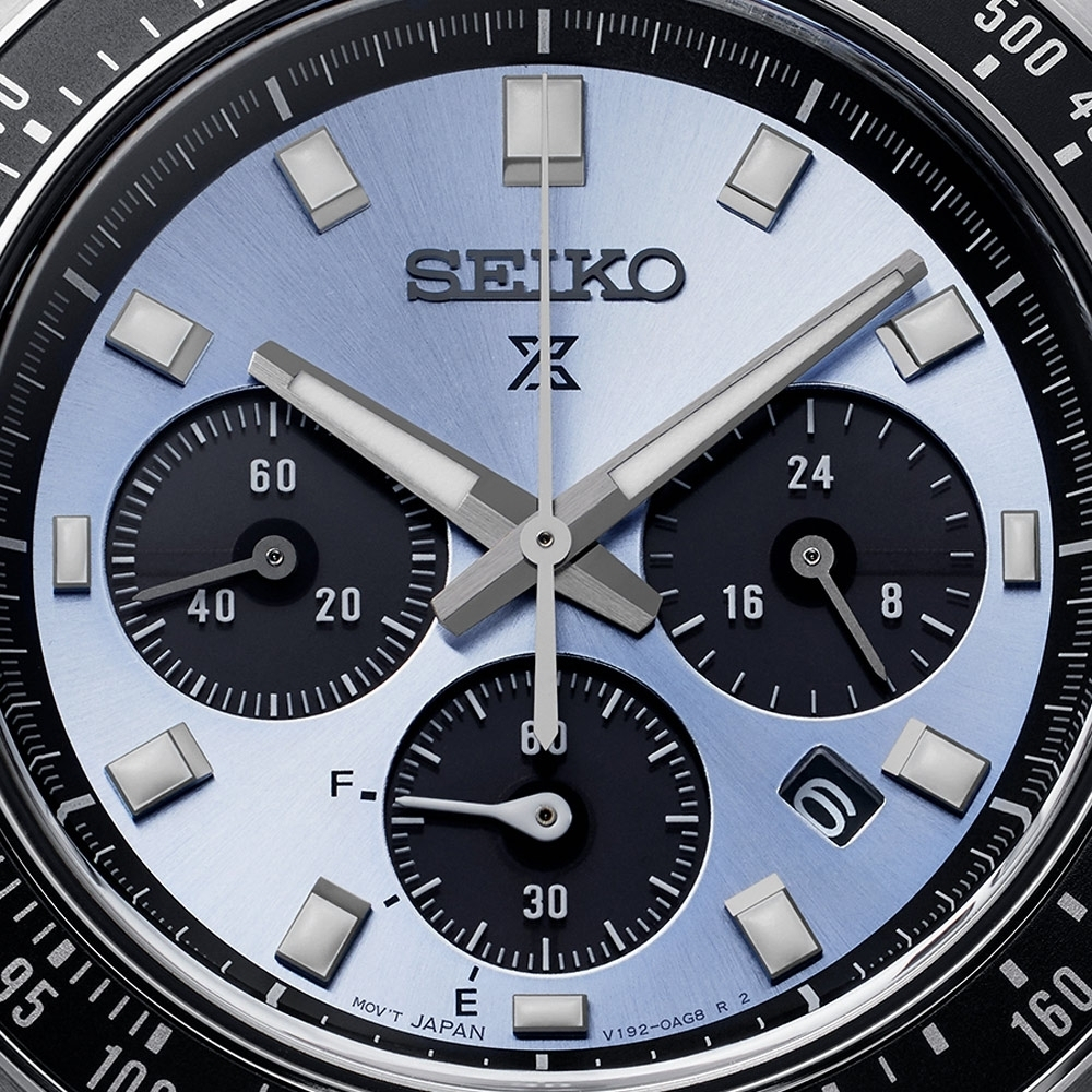 SEIKO 精工 SPEEDTIMER 冰藍熊貓 太陽能計時錶 SSC935P1/V192-0AH0U, , large
