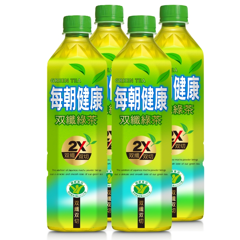 每朝健康雙纖綠茶(無糖) 650ml, , large