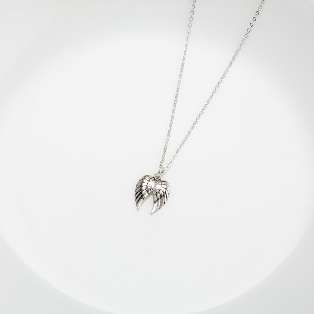 【Angel & Me】Angel Wing s925 sterling silver necklace Birthday gift, , large