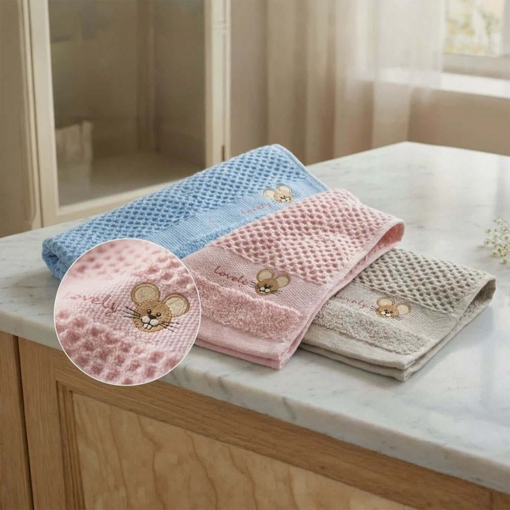 凱美棉業｜純棉網紗 親膚童巾/擦澡巾/洗臉巾 大耳鼠款, , large