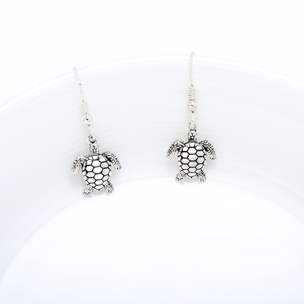 【Angel & Me】Cute Turtle s925 sterling silver earrings (changeable ear clips), , large