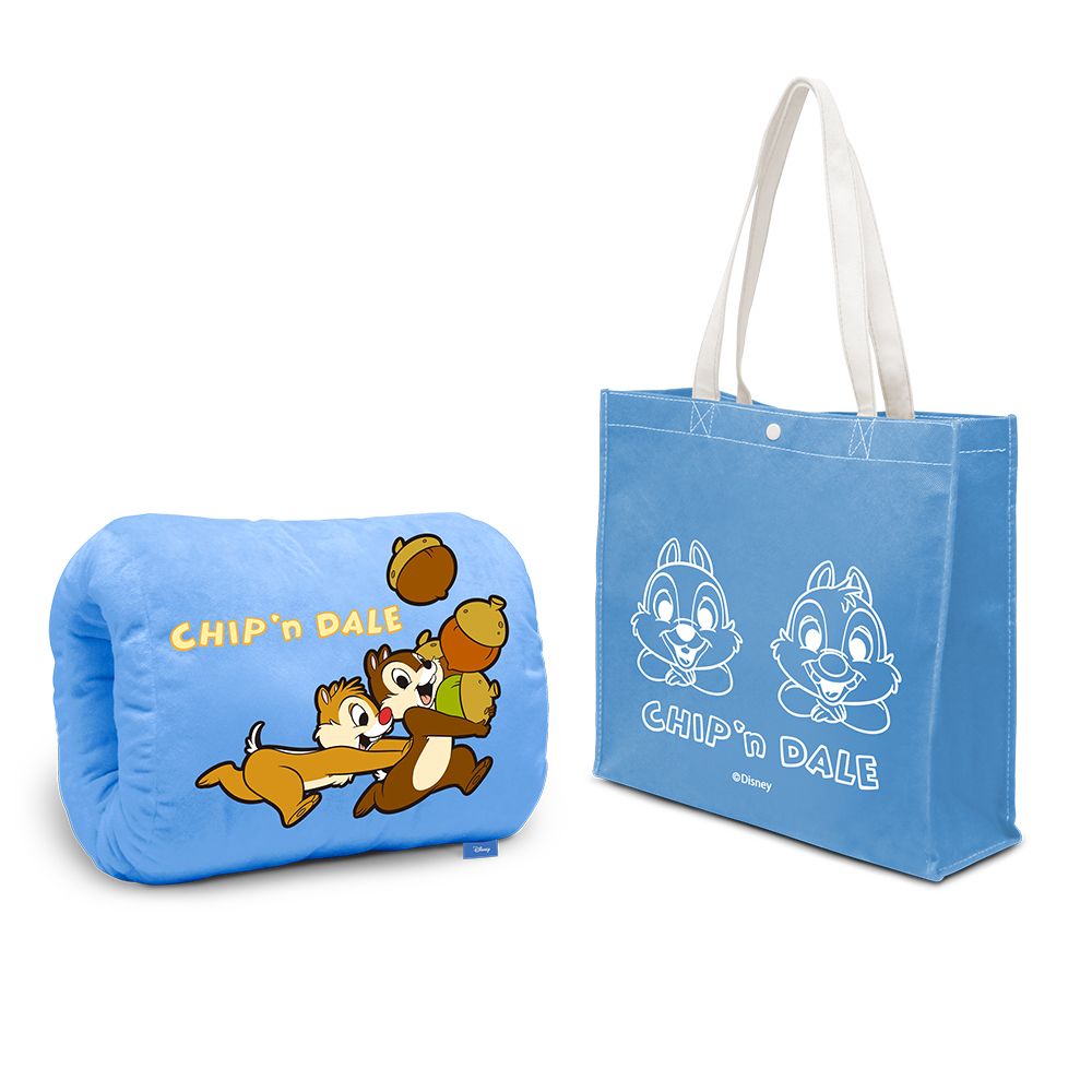 Disney Chip 'n' Dale Happy Nut Cushion & Tote Bag Set, , large