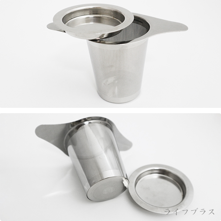 304不鏽鋼雙耳茶濾網-附蓋-4組, , large