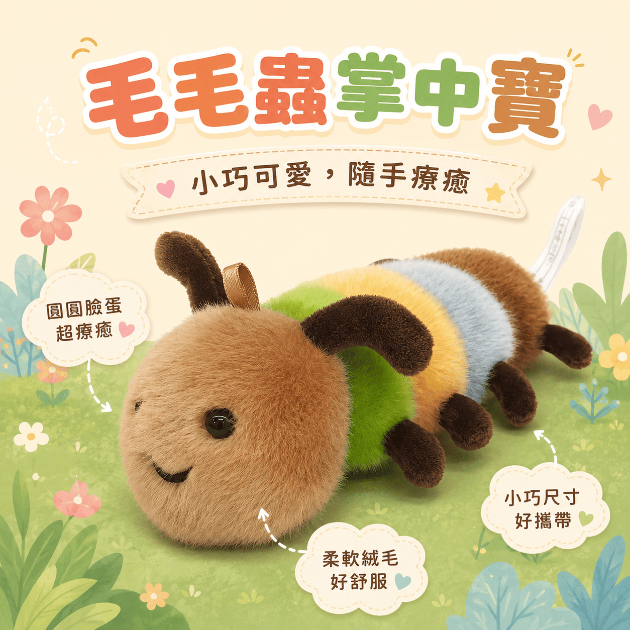 【際洋文化】象皮兔 毛毛蟲掌中寶, , large