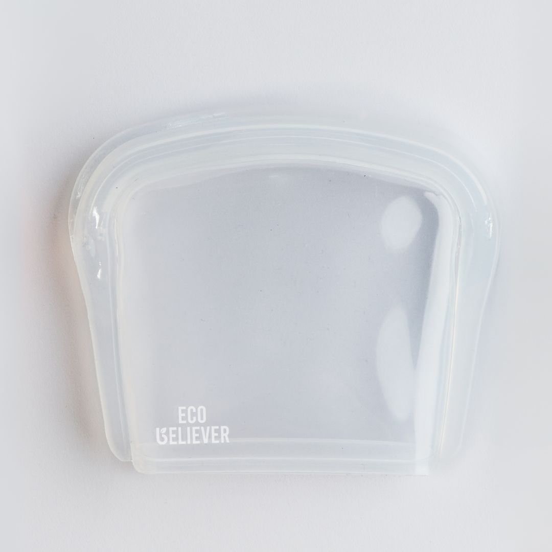 [JC ECO BELIEVER] 800ml 水晶白矽膠食物袋 大開口存取方便 平面式矽膠袋 食物袋 保鮮袋 密封袋 矽膠密封袋 Eco Believer, , large