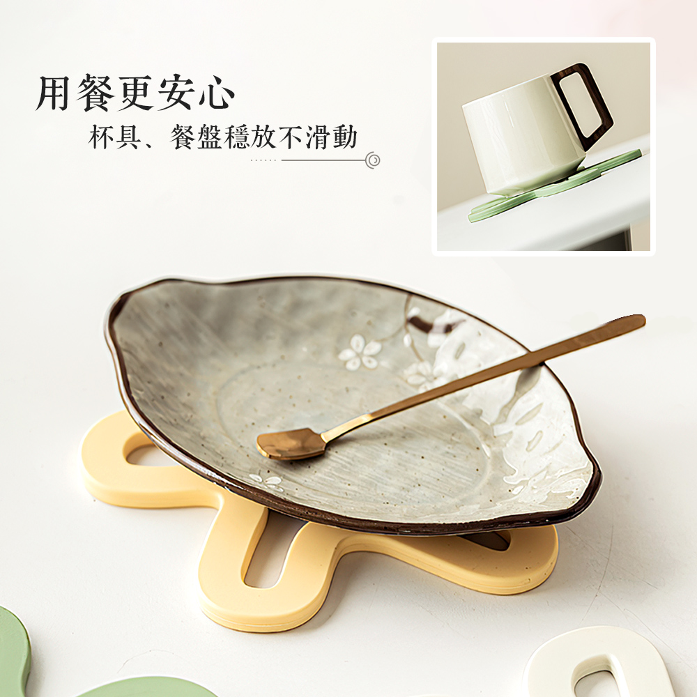 【上手家居】花朵矽膠隔熱墊-5入組-混色(矽膠墊/鍋墊/廚房隔熱墊/隔熱墊鍋墊), , large