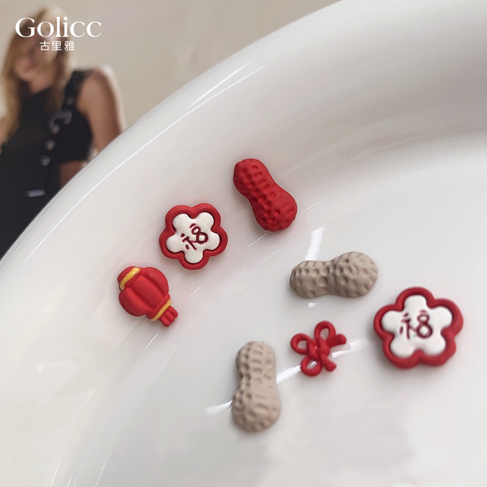 【Gulicc】古莉可 耳環 新年福氣耳釘 旺財耳環, , large