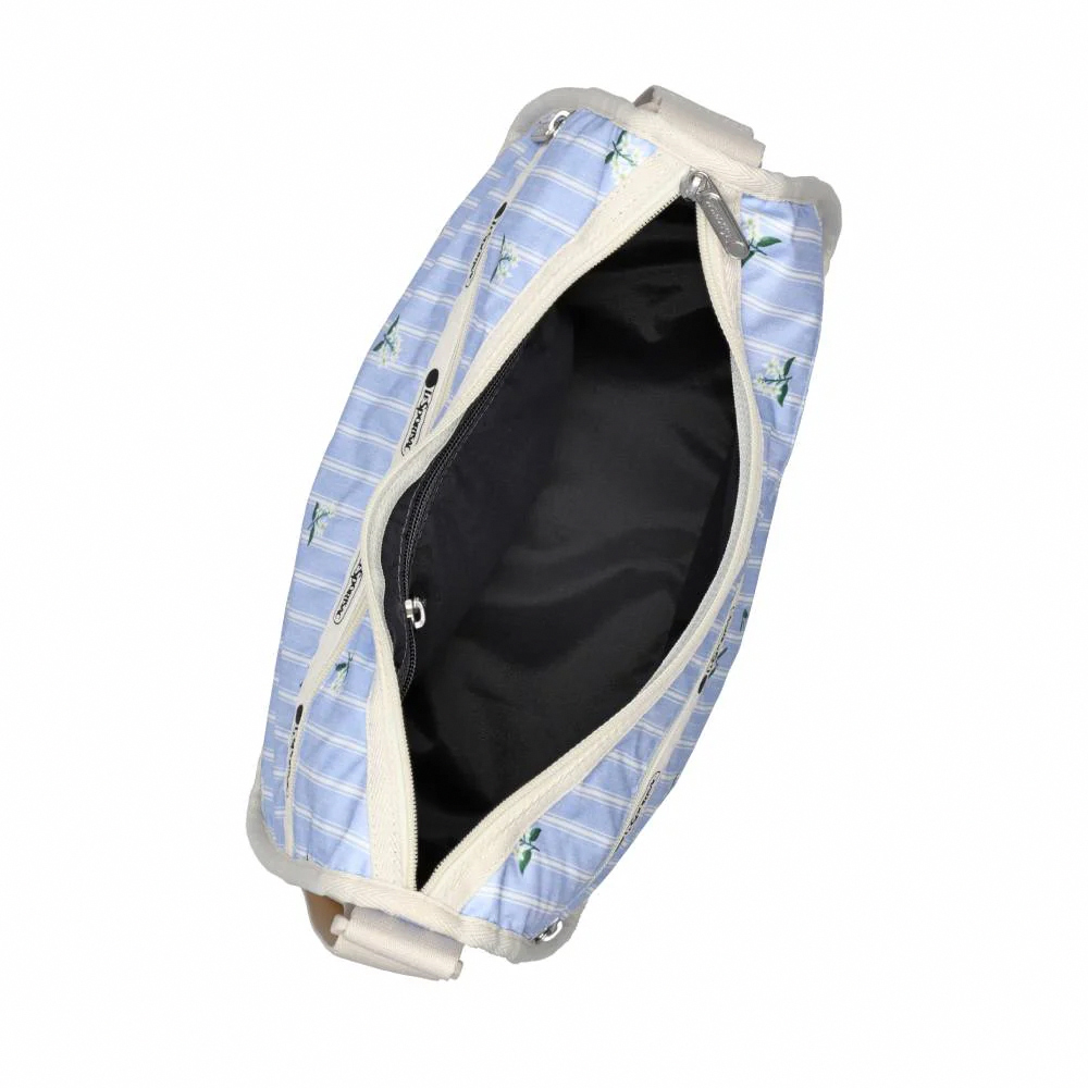 Lesportsac Classic Hobo 經典斜背包 側背包 旅用通勤包 送禮 禮物 推薦 女包(茉莉花條紋), , large