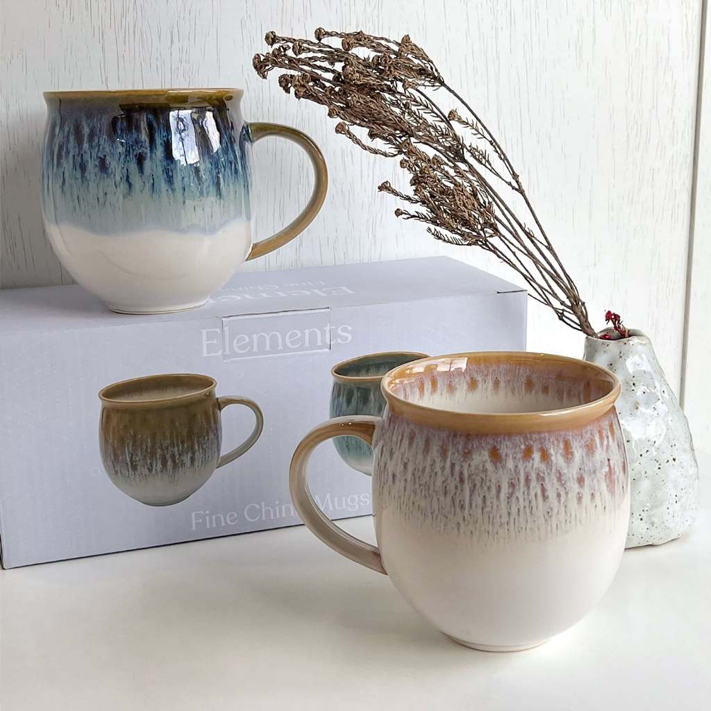 【Lesser&Pavey】日式陶瓷馬克杯組2入/窯變馬克杯/復古窯變馬克杯/馬克杯/茶杯/咖啡杯/窯變釉/杯子, , large