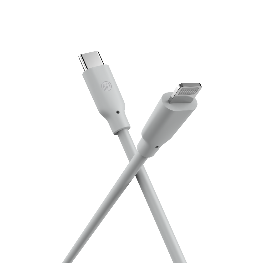 [OneMore Co., Ltd.] Allite 1.5M Liquid Silicone Charging Cable (USB-C to Lightning) Cool Mist Gray, , large