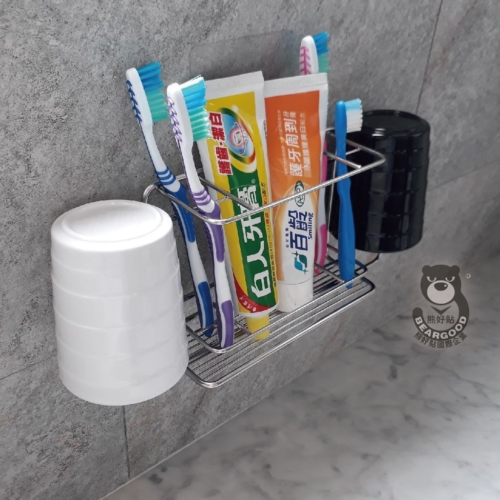 [Beargood sticker] Toothbrush & Cup Holder (304 Stainless Steel), , large