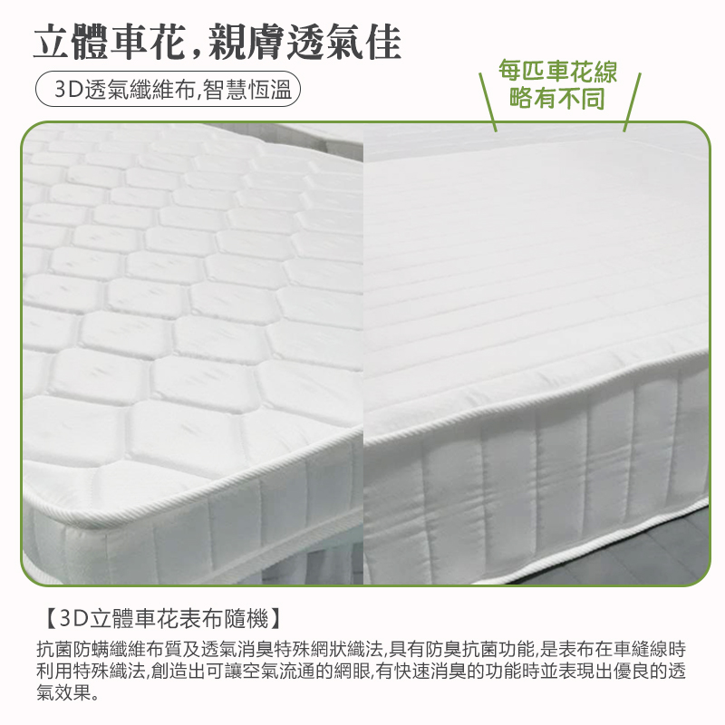 Double fold storage 10cm independent tube mattress single 3 feet, , large