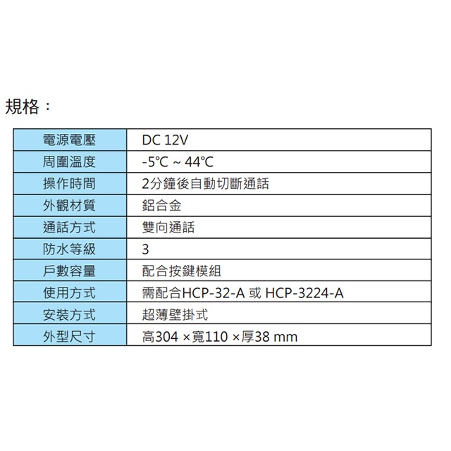 昌運監視器 Hometek HEP-28 門口對講機聲音模組 單鍵門口機 可搭配HCP-32面板, , large