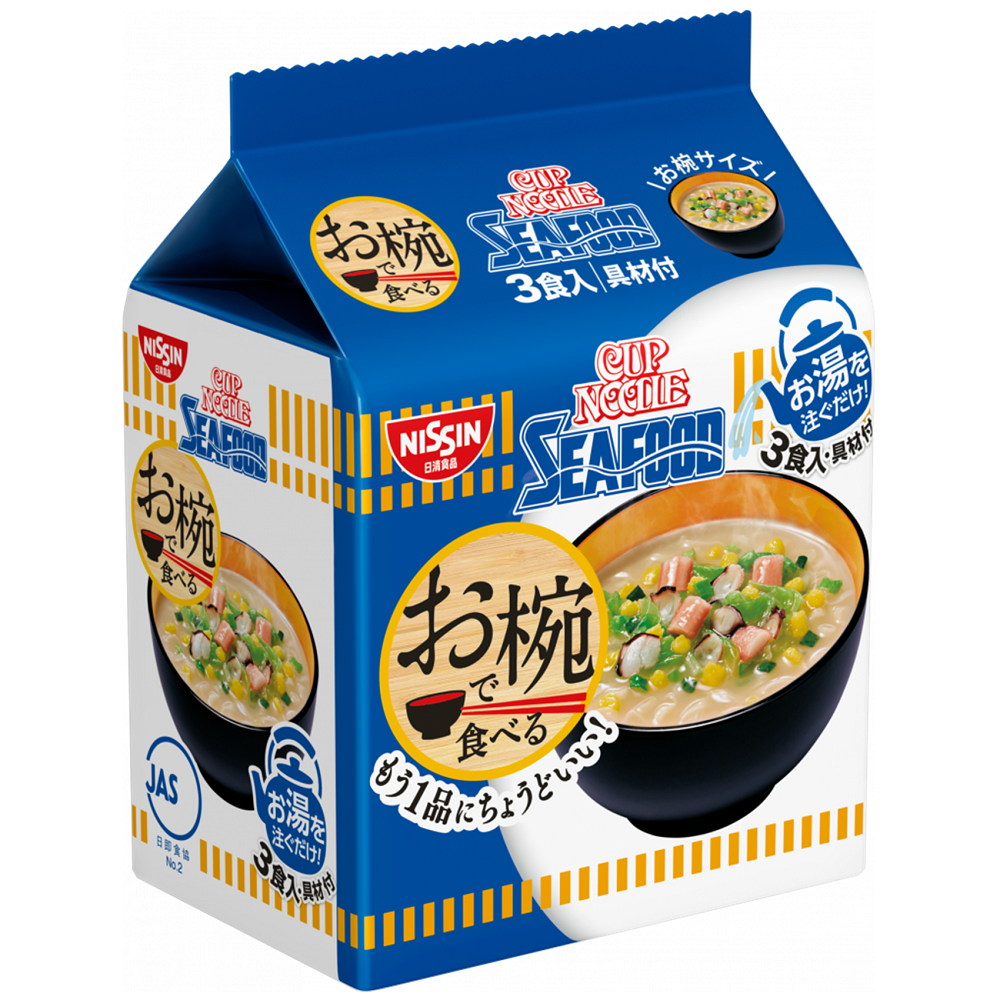 日清小碗麵3入-海鮮風味, , large