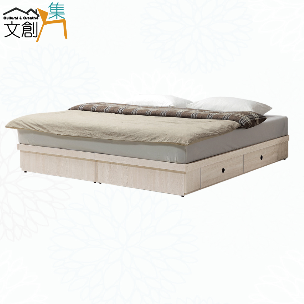 【文創集】艾蘿5尺雙人四抽床底(不含床墊)(客約商品), , large