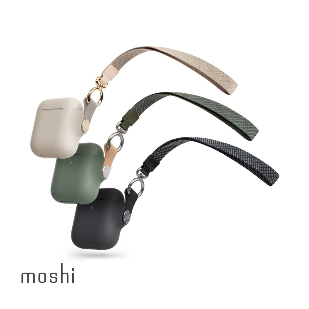 Moshi Pebbo for AirPods 藍牙耳機充電盒保護套 (1,2代通用)(附可拆式腕帶), , large