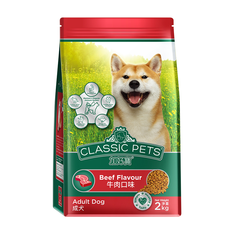 【Classic Pets 加好寶】經典成犬乾糧2kg*6包-牛肉口味, , large