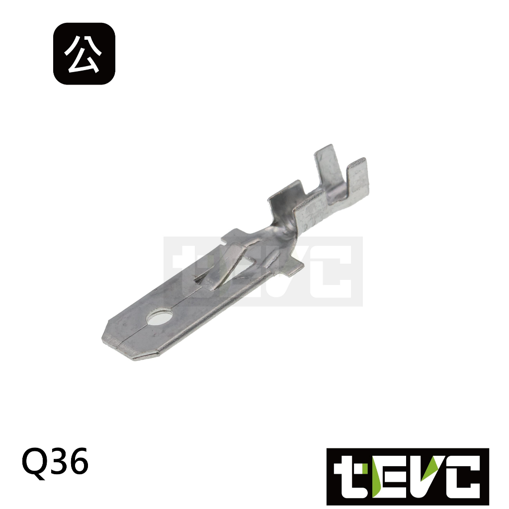 《tevc》Q36 公端子 對插端子 312型 壓線端子 插簧 冷壓端子 接線端子 插片 接頭端子 端子 PIN, , large