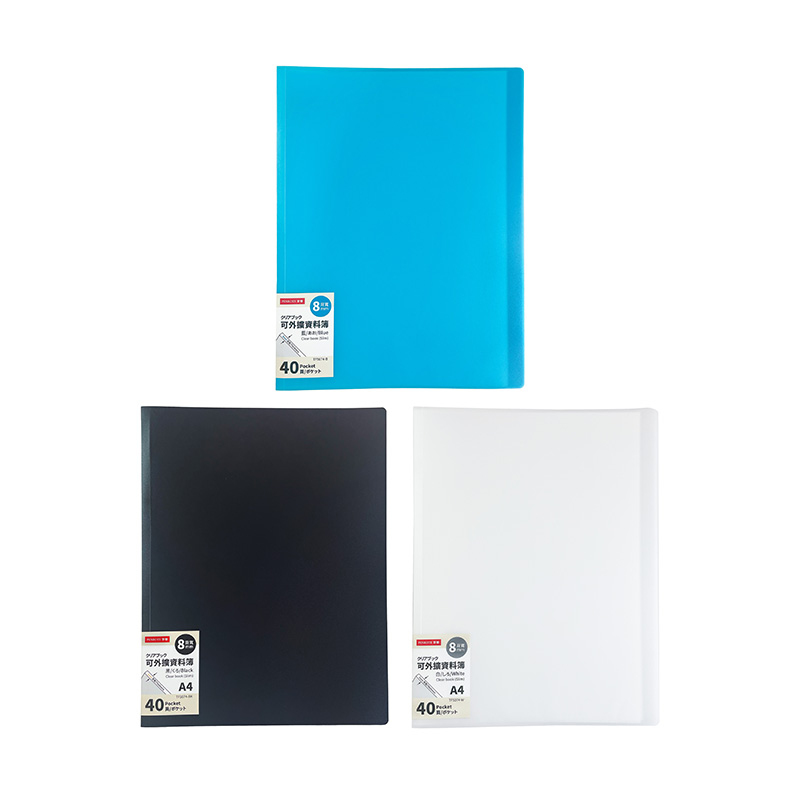 A4 Expandable Display Book, 40 Pockets &ndash; Blue , , large
