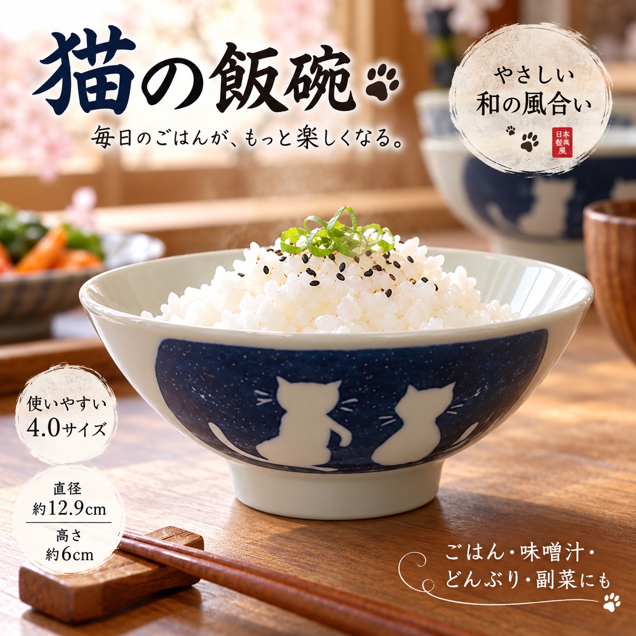 【HIYASU日安工坊】4.0 飯碗 貓咪^, , large