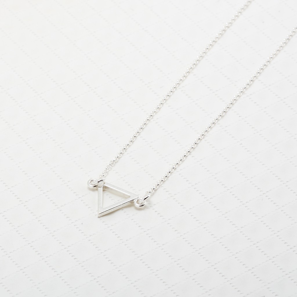 【Angel & Me】Simple Triangle s925 sterling silver necklace Birthday gift, , large
