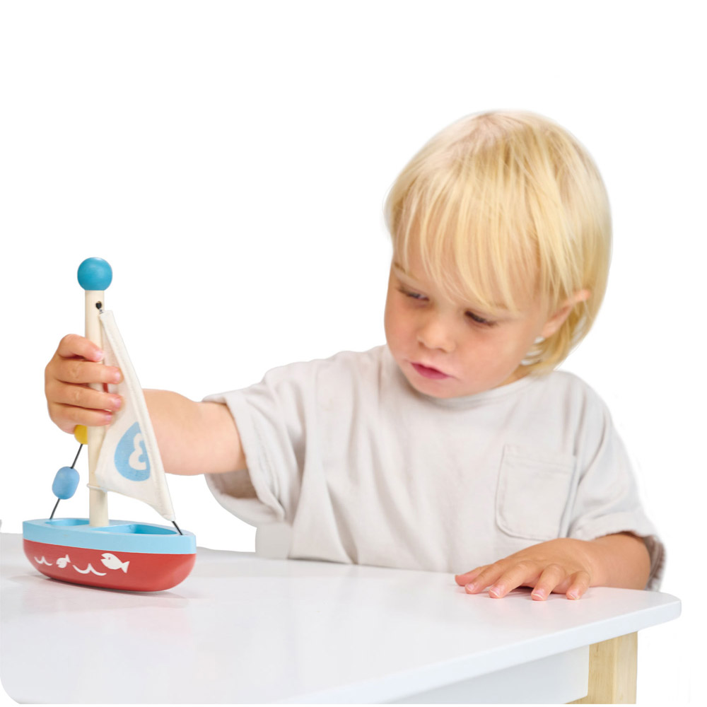 【Mentari】Wooden Sailing Boat, , large