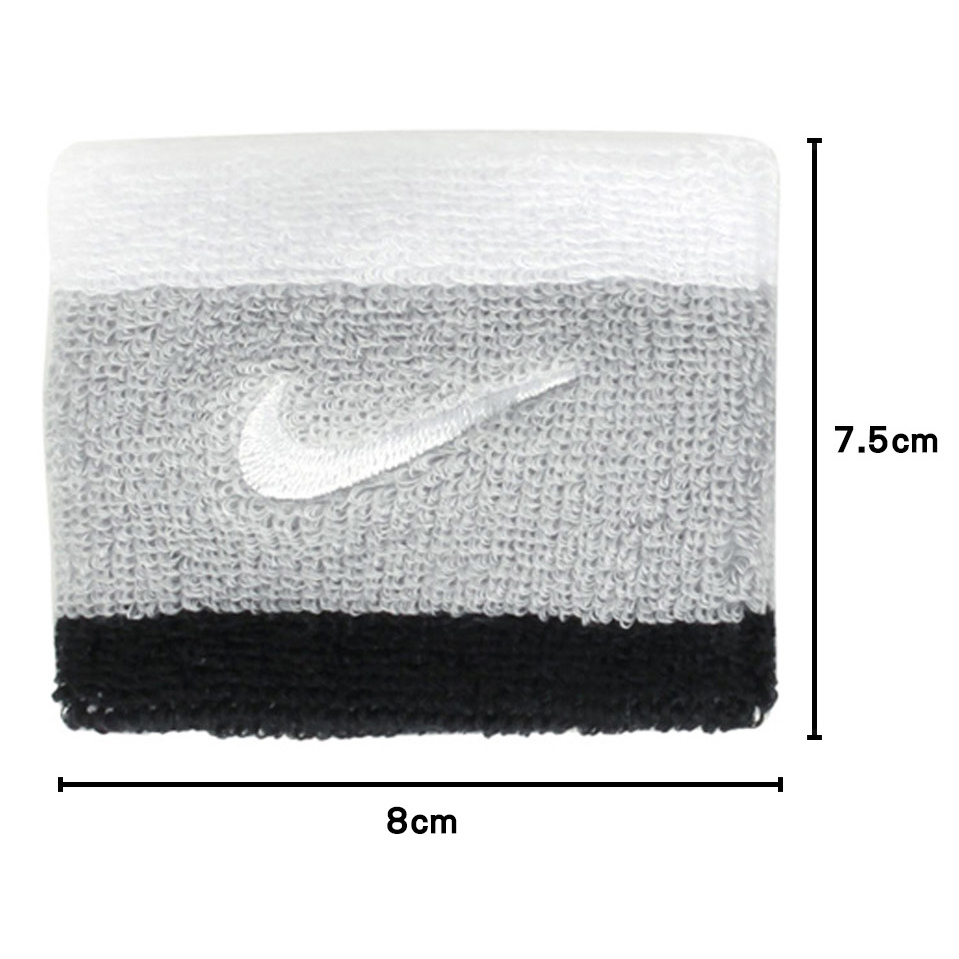 NIKE SWOOSH 腕帶 護腕 健身 訓練 跑步 慢跑 戶外 運動 簡約 素色 吸汗 乾爽 透氣 彈性 柔軟 灰黑白, , large