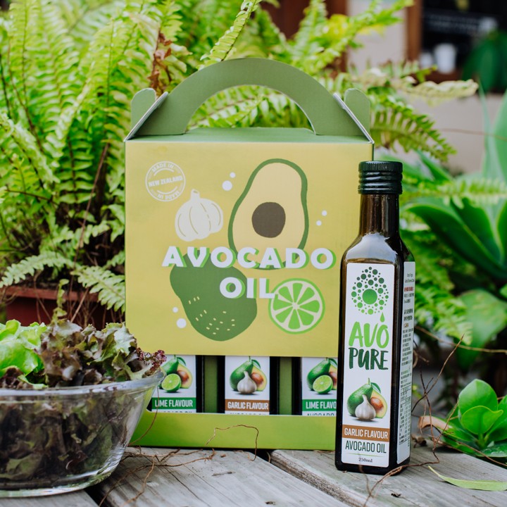 【中秋禮盒】紐西蘭原裝AVO 特級冷壓初榨酪梨油 3瓶盒裝 原味/萊姆/蒜味, , large