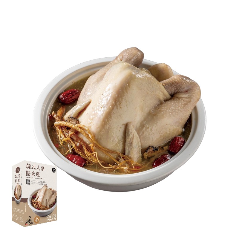 冷凍鹿野土雞韓式人參糯米燉雞湯2500g, , large