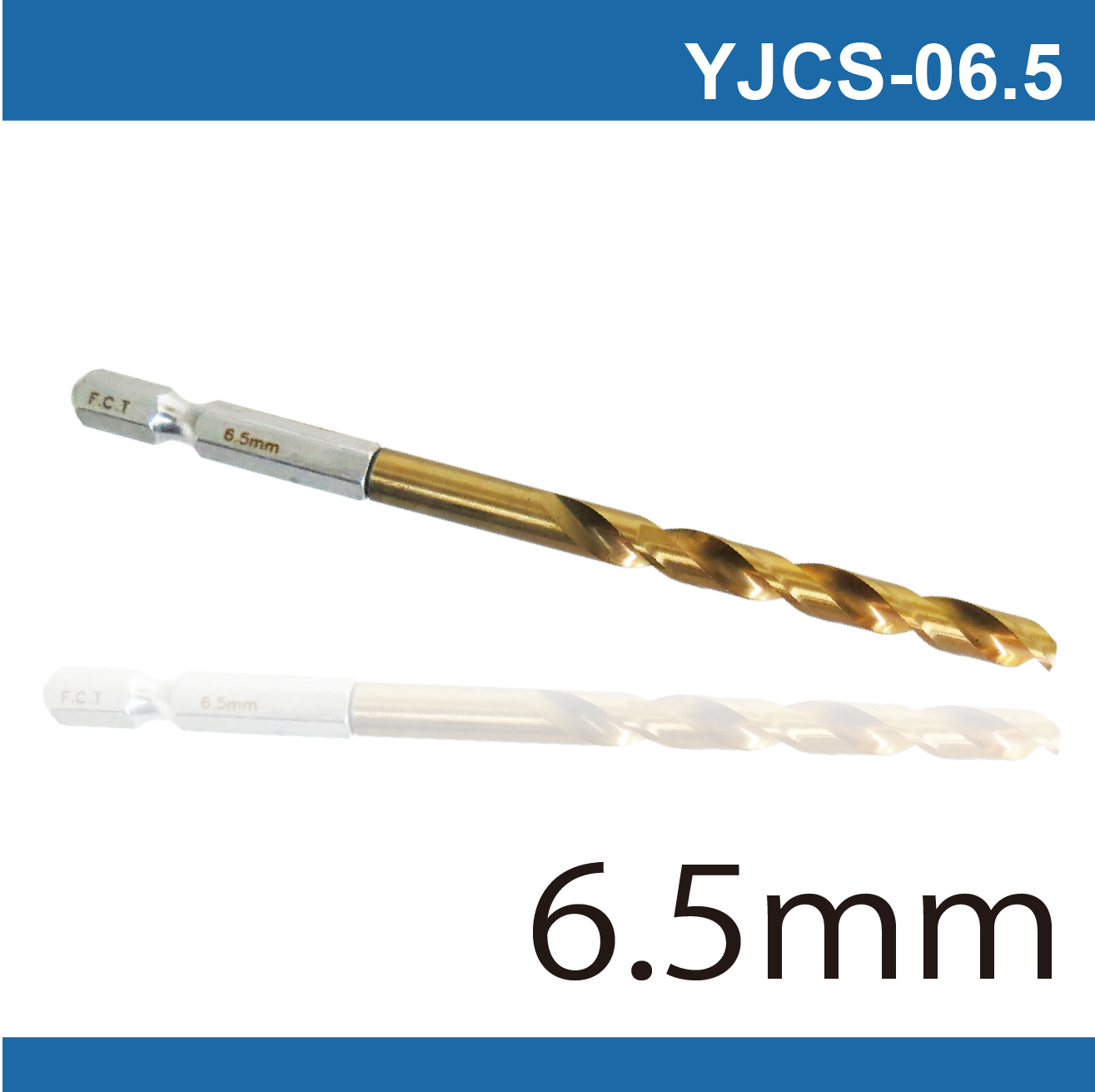 Hexagonal galvanized iron screwdriver bit - 6.5mm, , large