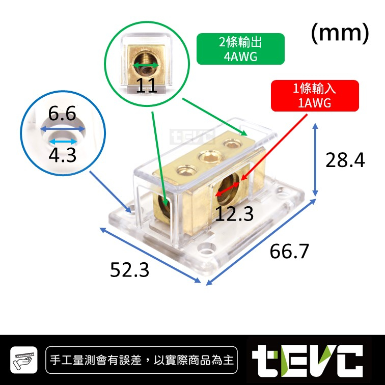 《tevc》BS001 分線盒 一進二出 集線器 接地盒 分線器, , large
