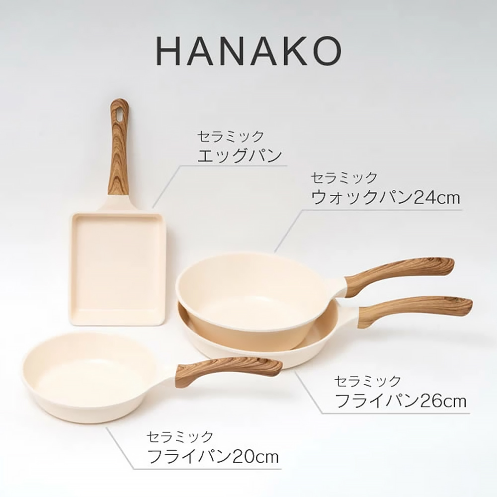 【HANAKO】日本六層陶瓷不沾鍋/玉子燒鍋(IH瓦斯爐兩用/導熱快易清洗／輕量設計), , large