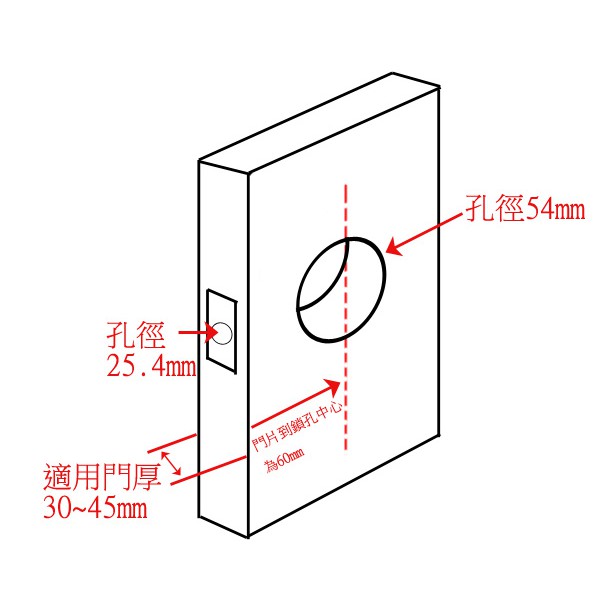 喇叭鎖 加安牌 木紋色 C3A00-22 一般鎖匙 披覆把手 霧面柚木木紋 房間鎖 裝置距離60mm 門厚30-45mm, , large