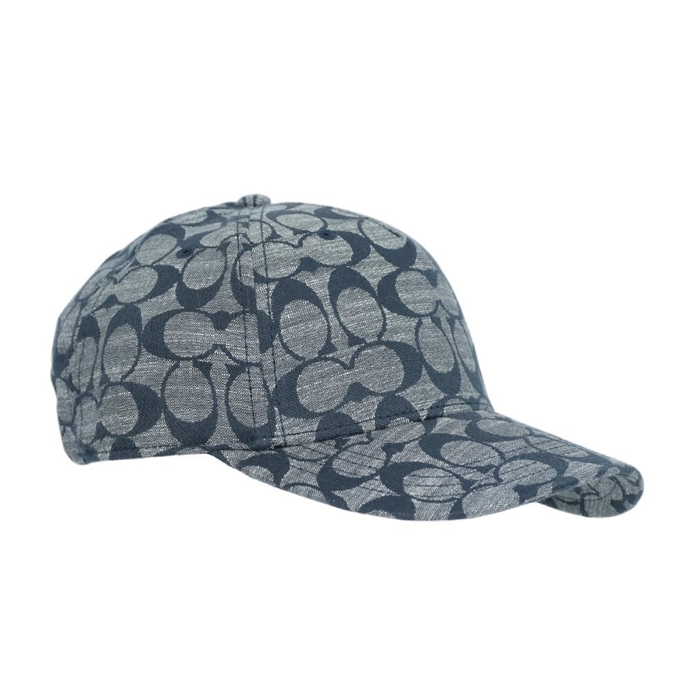 COACH CC Logo Chambray 織布棒球帽 XS-S/藍色, , large