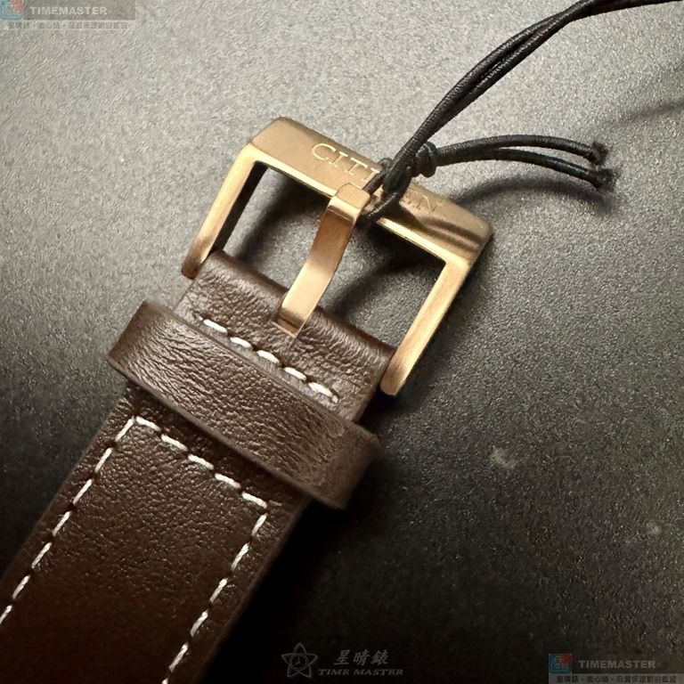 [星晴錶業]CITIZEN手錶,44mm,CI00019墨綠色錶面玫瑰金錶殼咖啡色真皮皮革錶帶款, , large