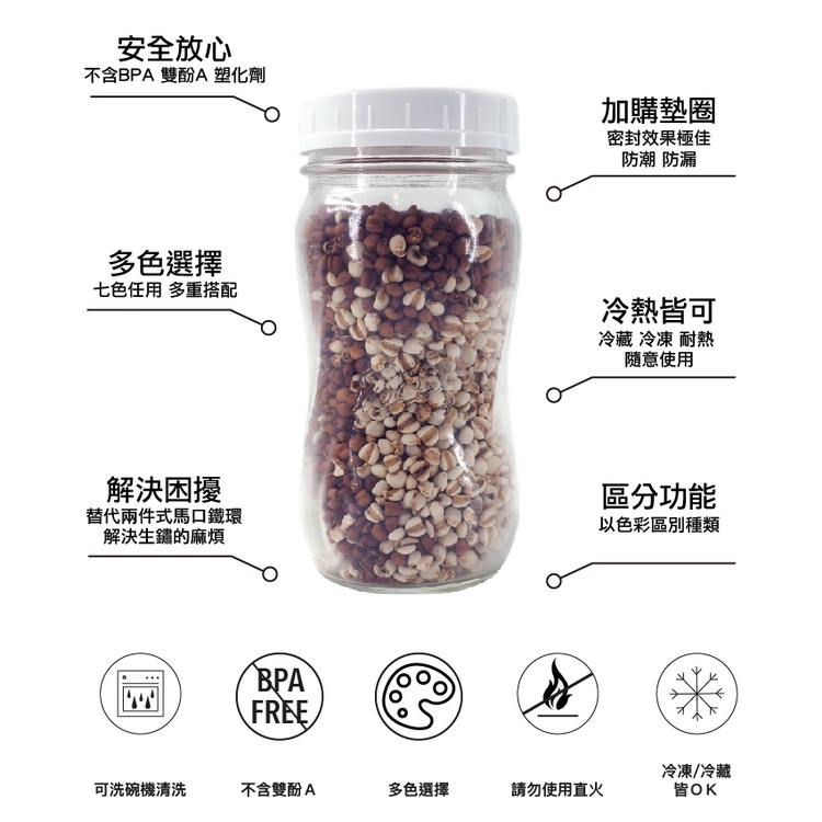 Wildjar Plastic Storage Cap for Wide Mouth, , large