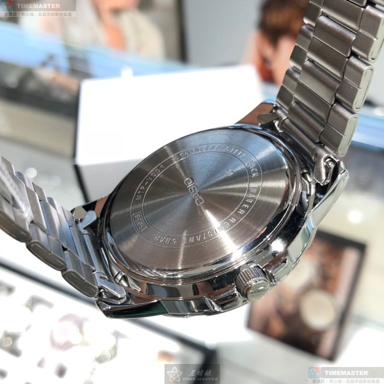 [星晴錶業]CASIO手錶,44mm,CA56833寶藍色錶面銀錶殼銀色精鋼錶帶款, , large