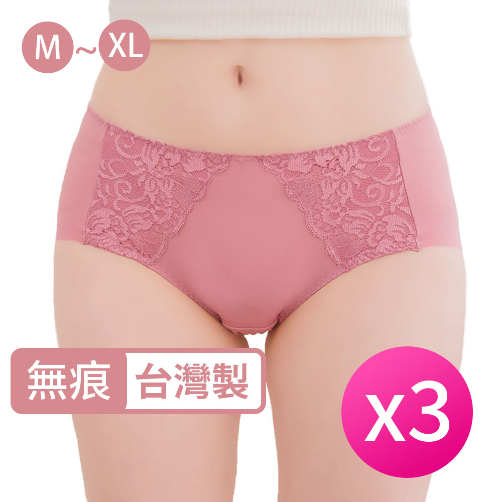[SHIANEY]Taiwan-Made Breathable Lace Seamless Women's Panties / M, , large