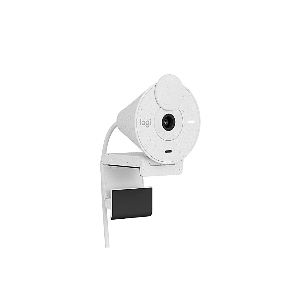 【 Logitech 羅技 】Brio 300 珍珠白 1080p 降噪麥克風 直播攝影機, , large