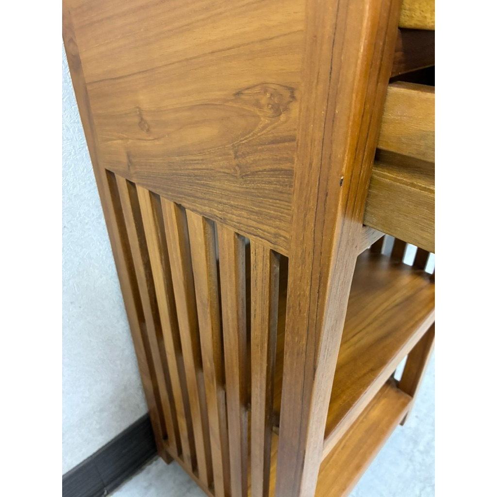 實木櫃，柚木櫃，2抽小櫃，花台，電話桌，風水台 40*30*76公分, , large
