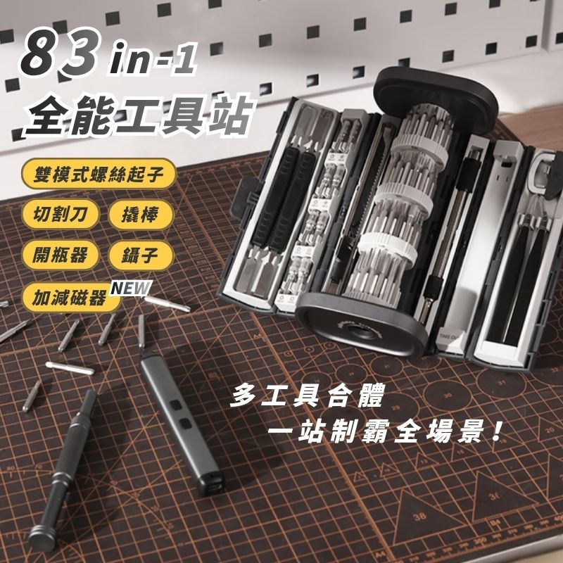 【工研堂】工具界的變形金剛！83合1全能工具站｜3C、傢俱、機械無所不能！, , large