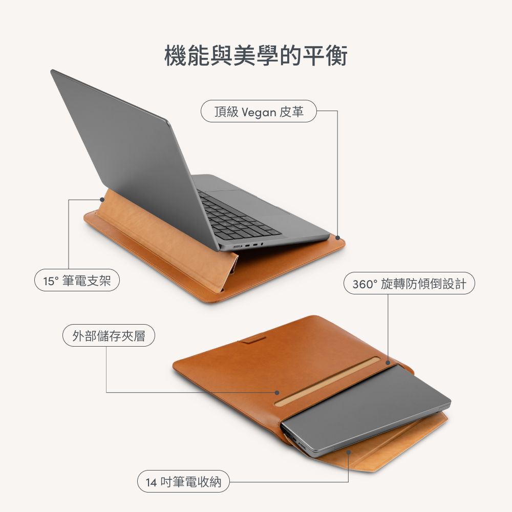 Moshi Muse 14吋 三合一多功能筆電支架包, , large