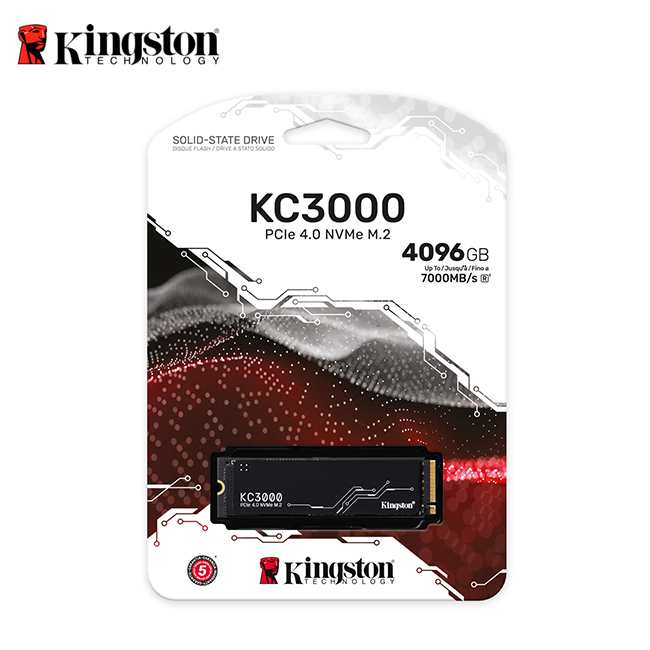 【Kingston】金士頓 4TB KC3000 PCIe 4.0 NVMe M.2 2280 SSD 固態硬碟 代理商公司貨, , large
